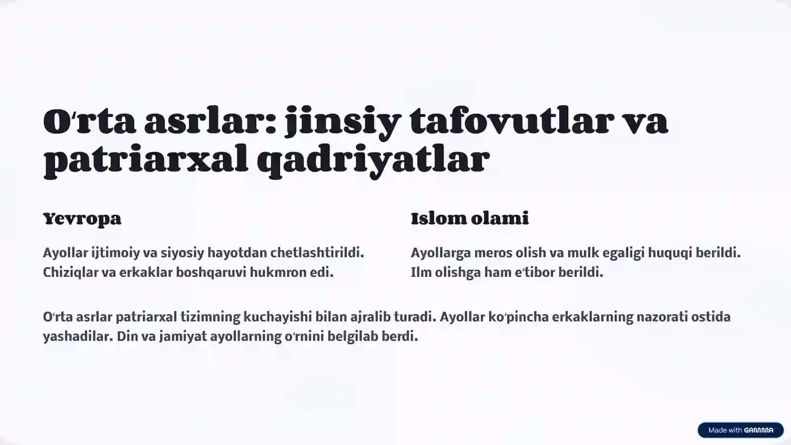 Jinsiy mentalitet tarixi 3