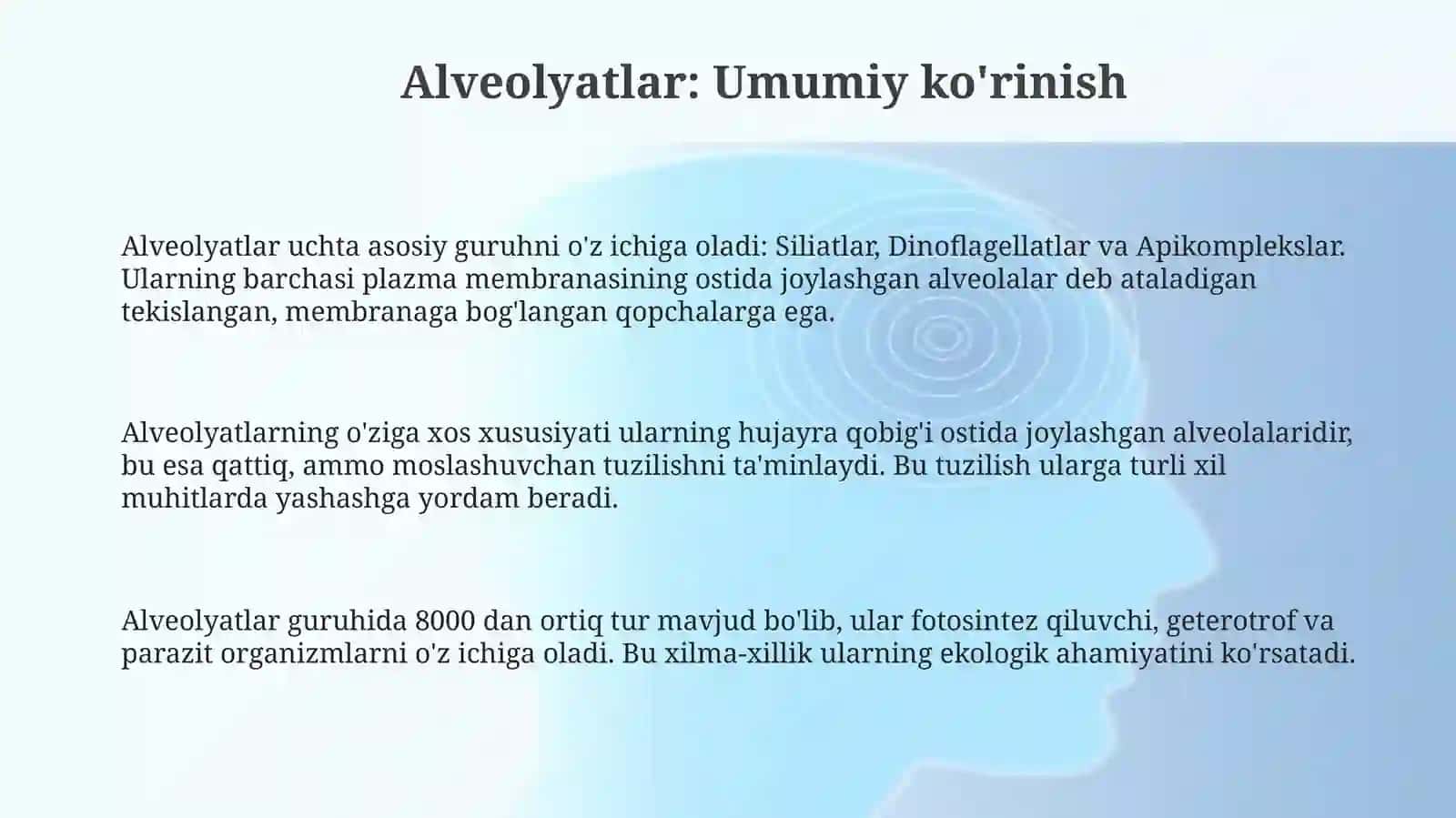 Alveolatalartipi.Apikomplekslar 3