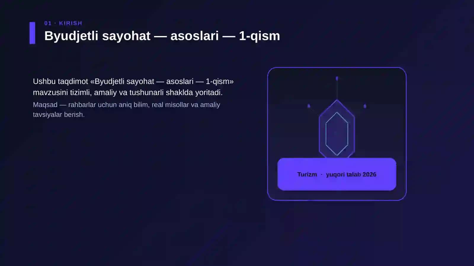 Byudjetli sayohat — asoslari — 1-qism 3