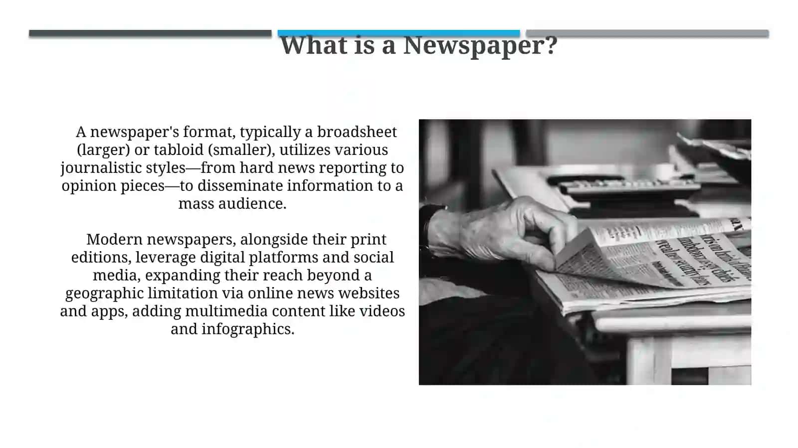 What is a Newspaper? 3