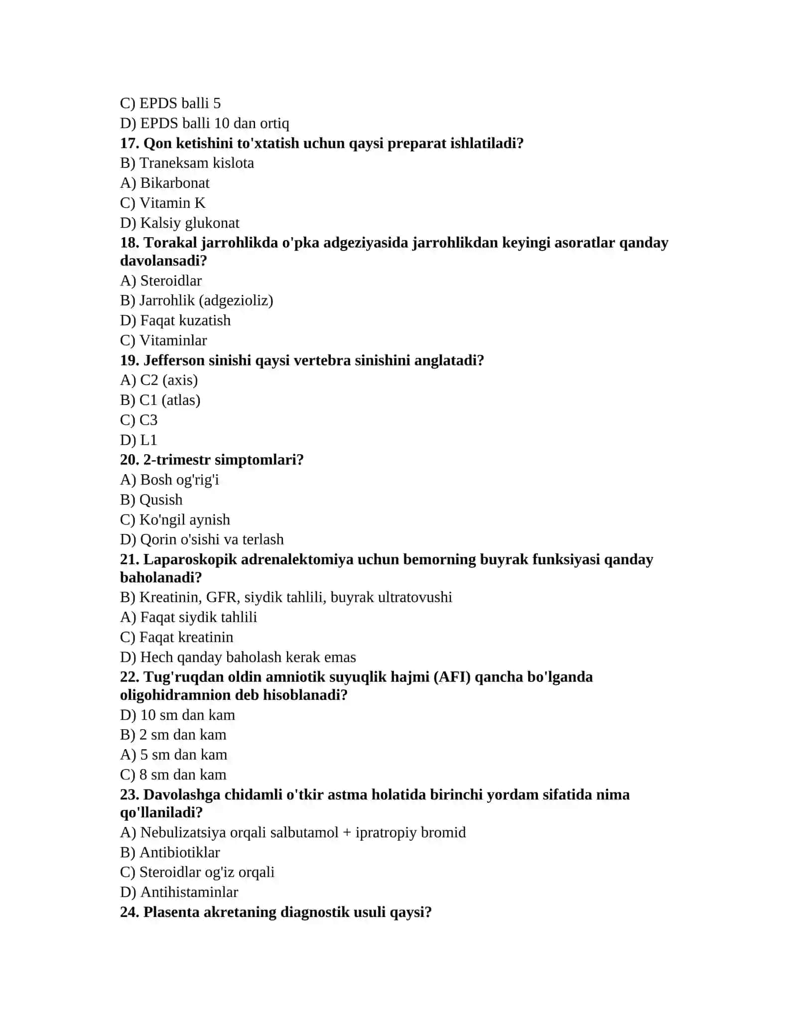 Oftalmolog testlari 3