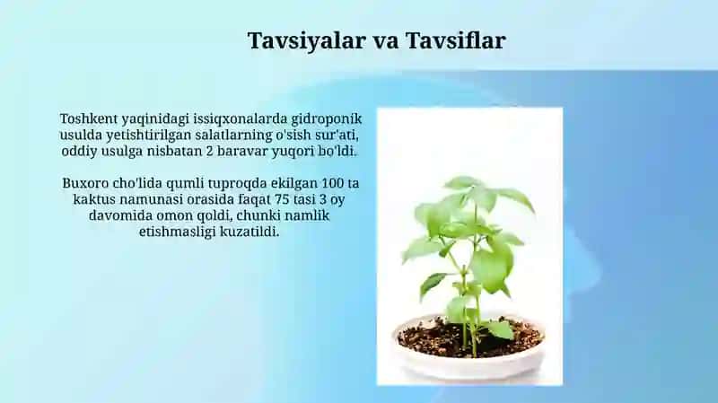Turli Ekologik Sharoitlarda O'simlik Yetishtirish 3