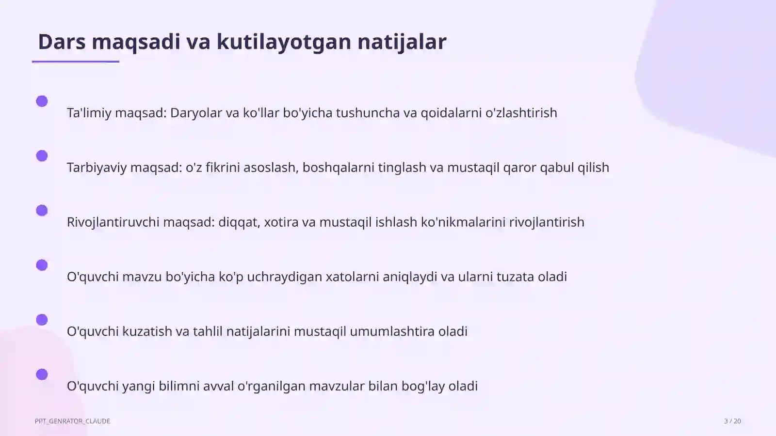 Daryolar va ko'llar (6-sinf) 3