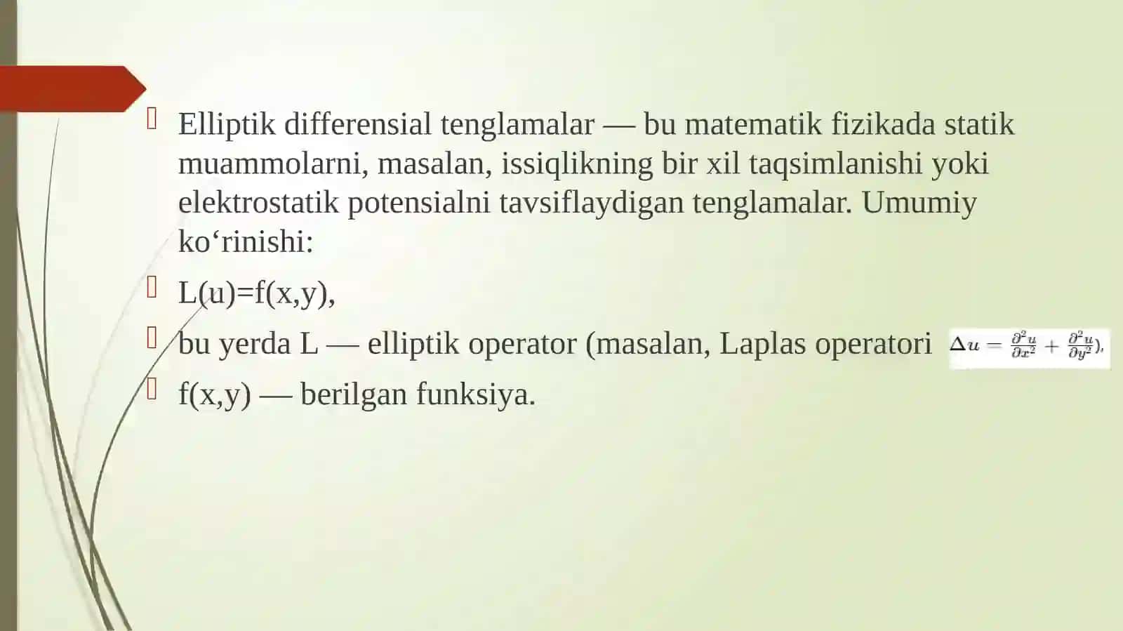 Elliptik differensial tenglamalarni ayirmali tenglamalar bilan approksimatsiyalash 3
