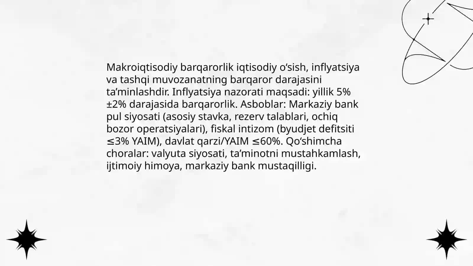 Makroiqtisodiy barqarorlik va inflyatsiya nazorati 3