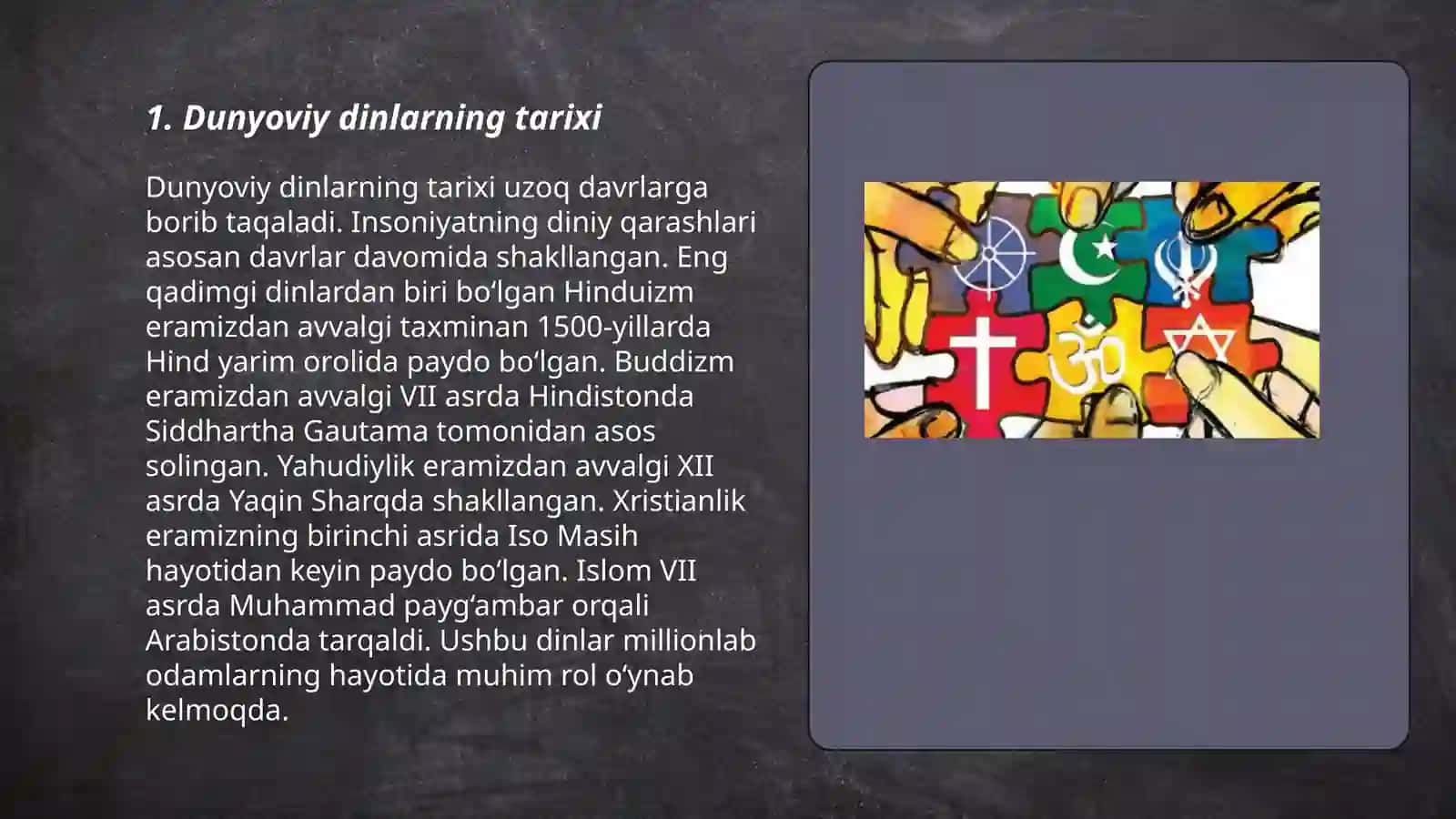 Dunyoviy dinlar 3