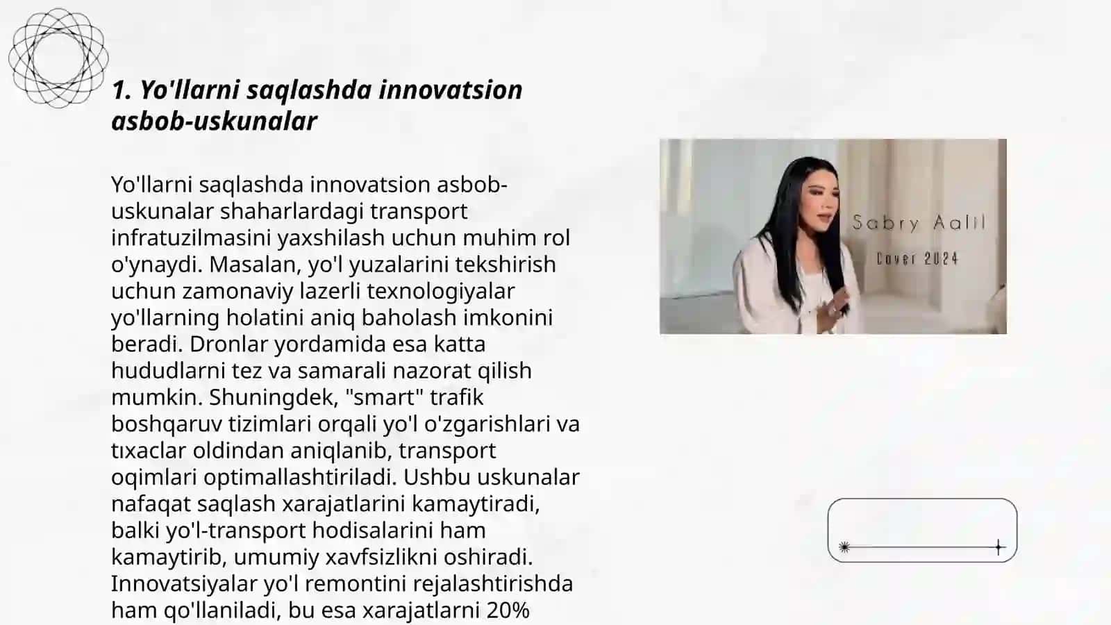 Yo'llarni saqlashda innovatsion asbob-uskunalar 3