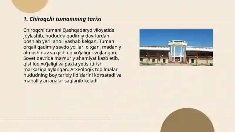 Chiroqchi Tumani Tarixi 3