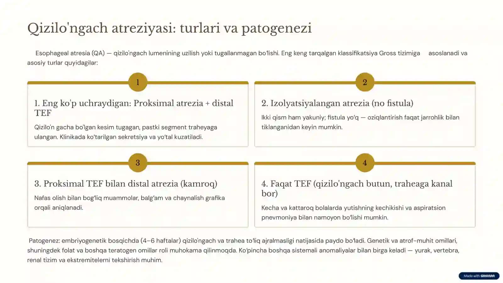 qizil o‘ngach tug‘ma rivojlanish nuqsoni 3