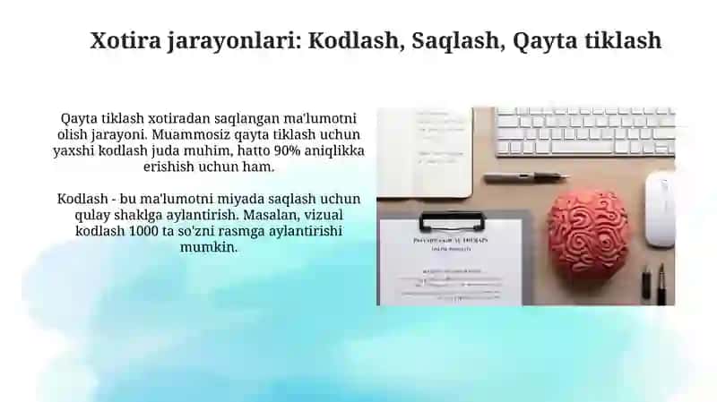 Umumiy psixologiydan Xotira 3