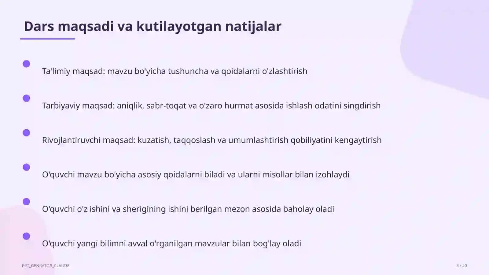 Huquq va iqtisodiyot asoslari (9–11) — o'qituvchilar uchun 3