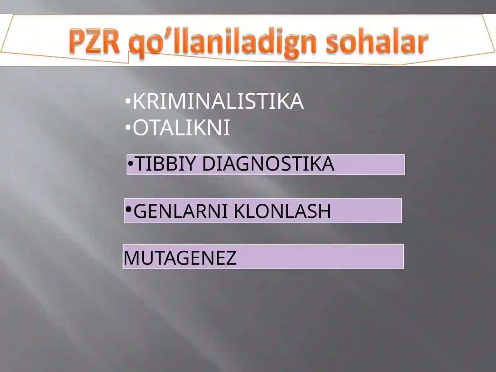 Polimeraza zanjir reaksiyasi (PZR) usuli 3