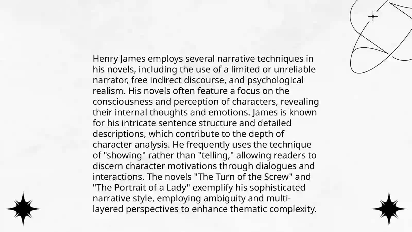 Narrative Techniques in Henry James' Novels 3