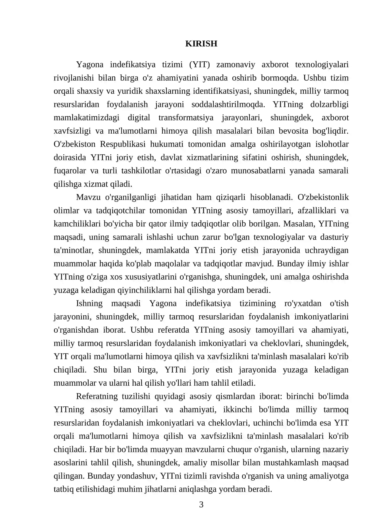Yagona indefikatsiya tizimida roʻyxatdan oʻtish va Milliy tarmoq resurslaridan foydalanish 3