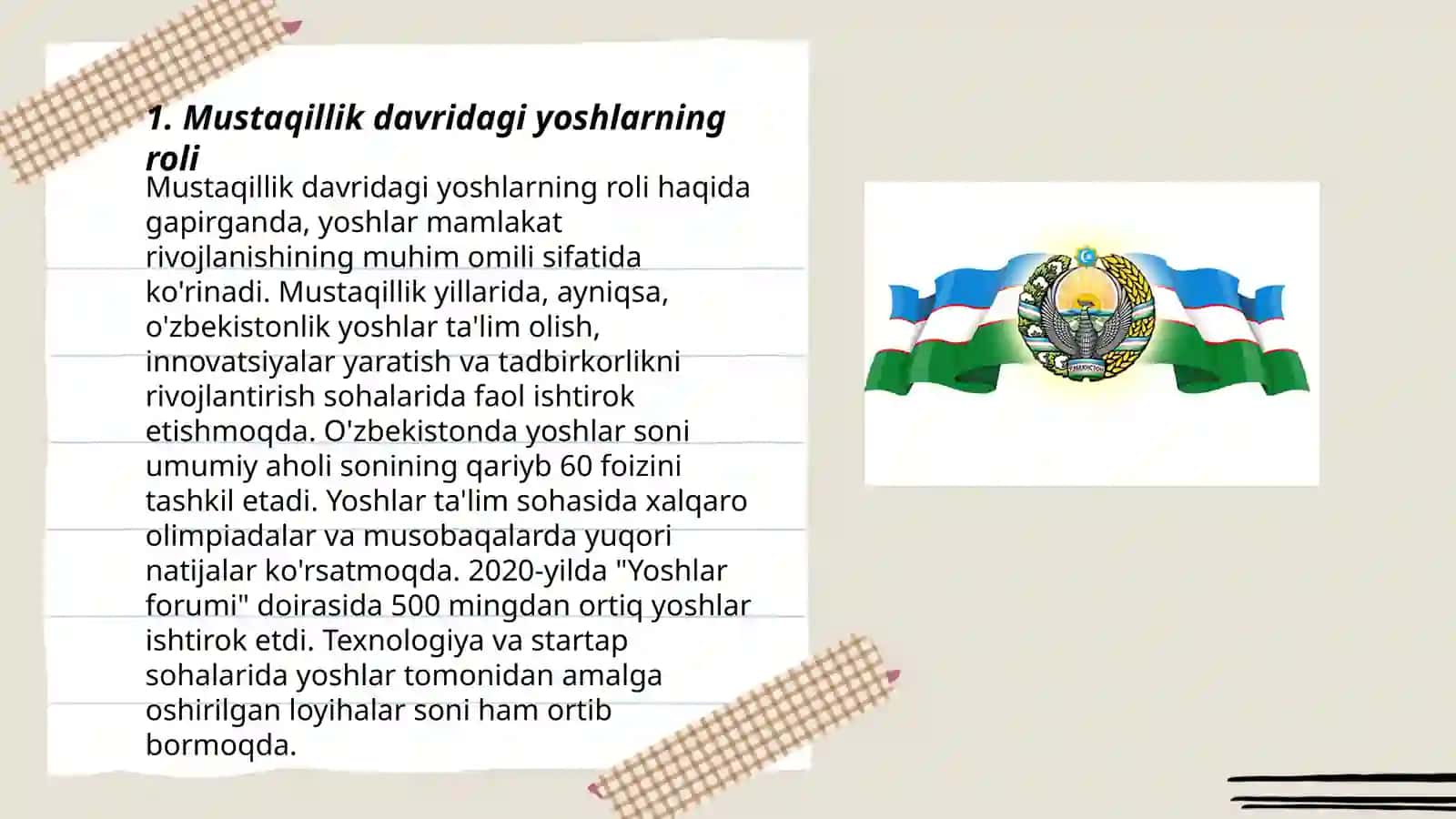 Mustaqil Oʻzbekiston Yoshlari 3