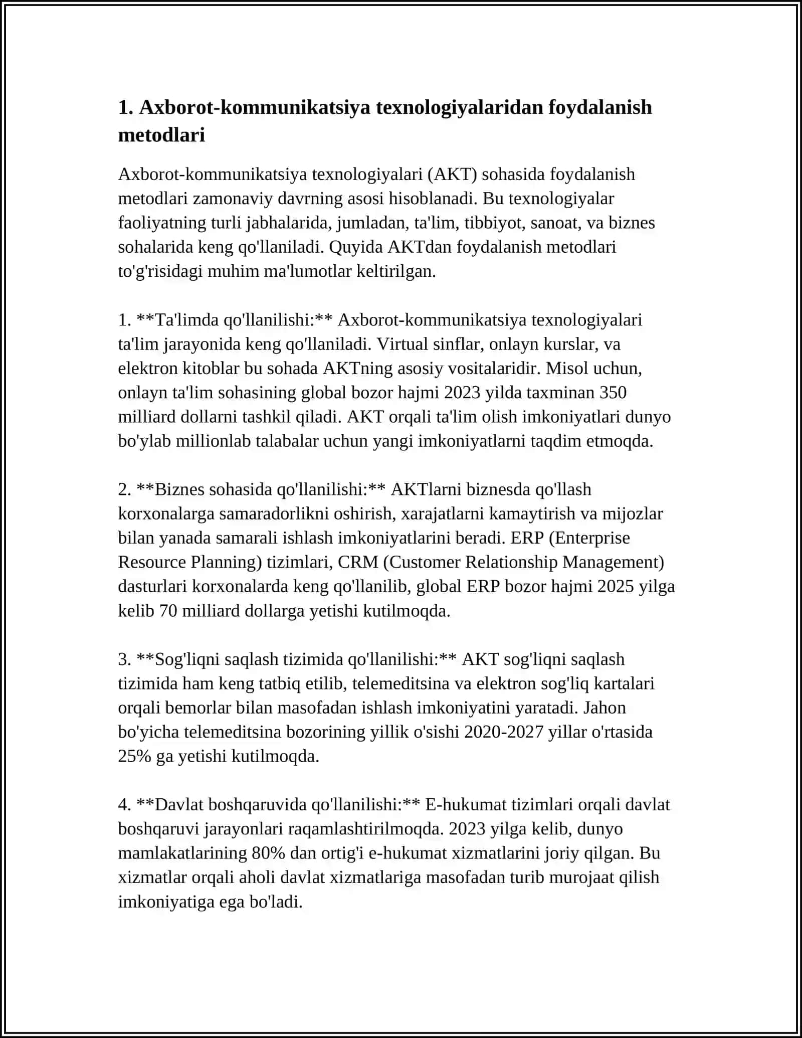 MUSTAQIL ISH Mavzu: ÒQITISH METODLARI VA VOSITALARI 3
