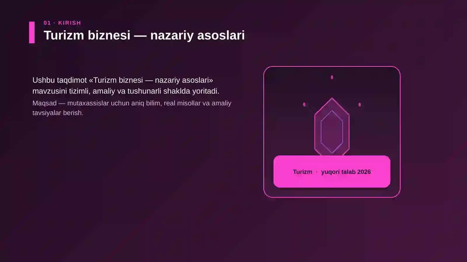 Turizm biznesi — nazariy asoslari 3