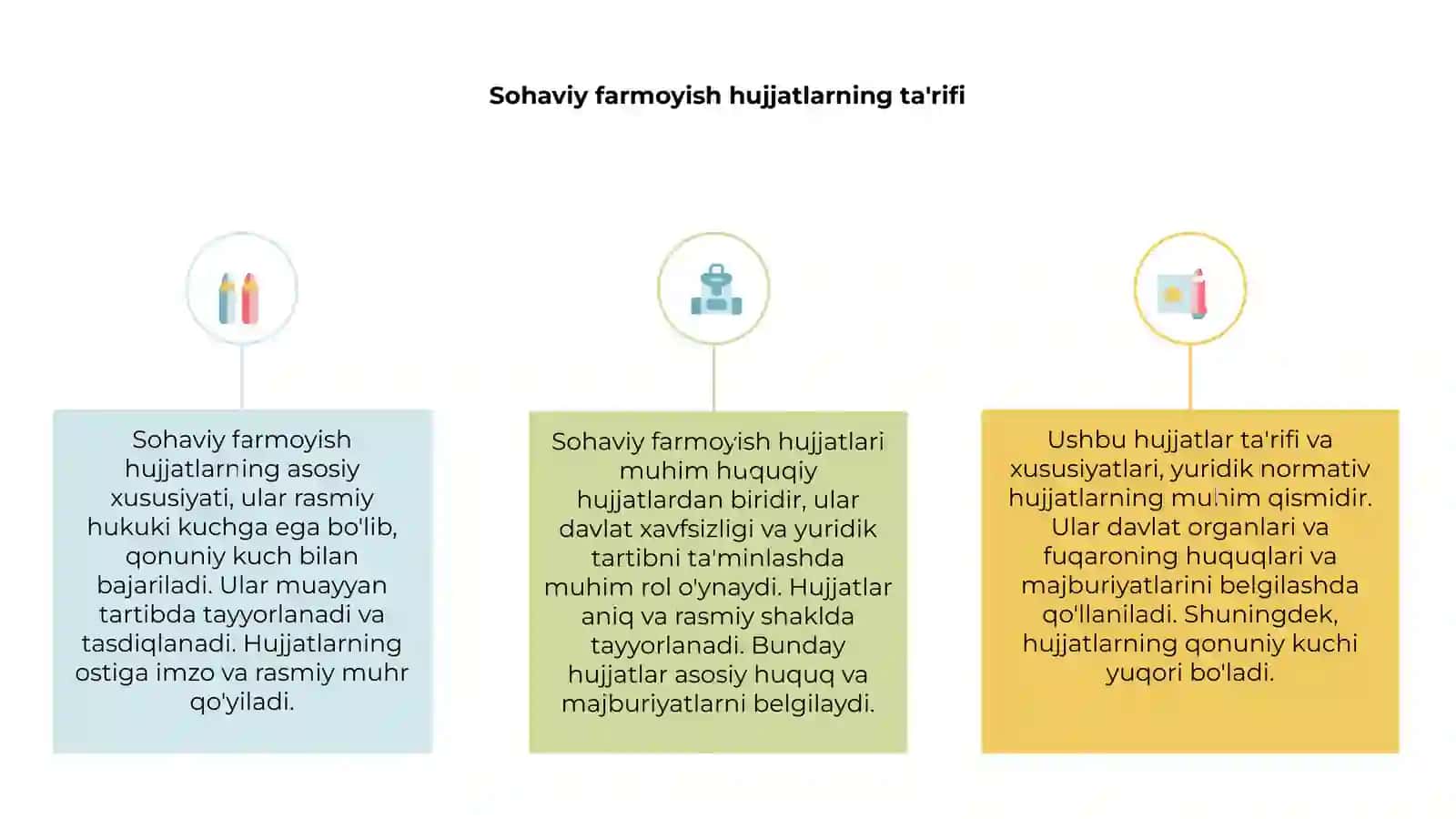 Sohaviy farmoyish hujjatlarning xususiyatlari 3