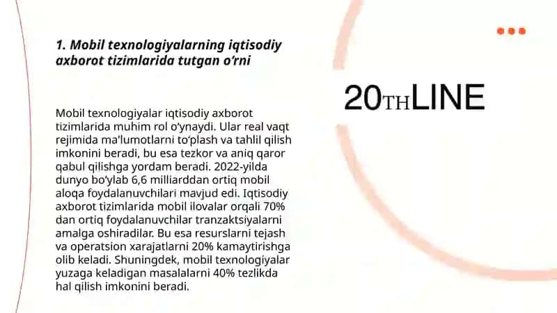 Iqtisodiy axborot tizimida mobil axborot texnologiyasi oʻrni va ahamiyati 3