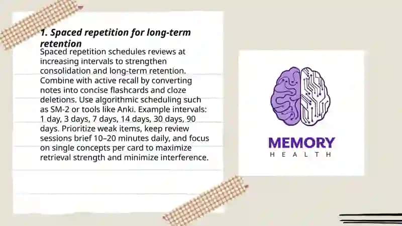 Improving memory. Notebtaking skills and its strategies 3