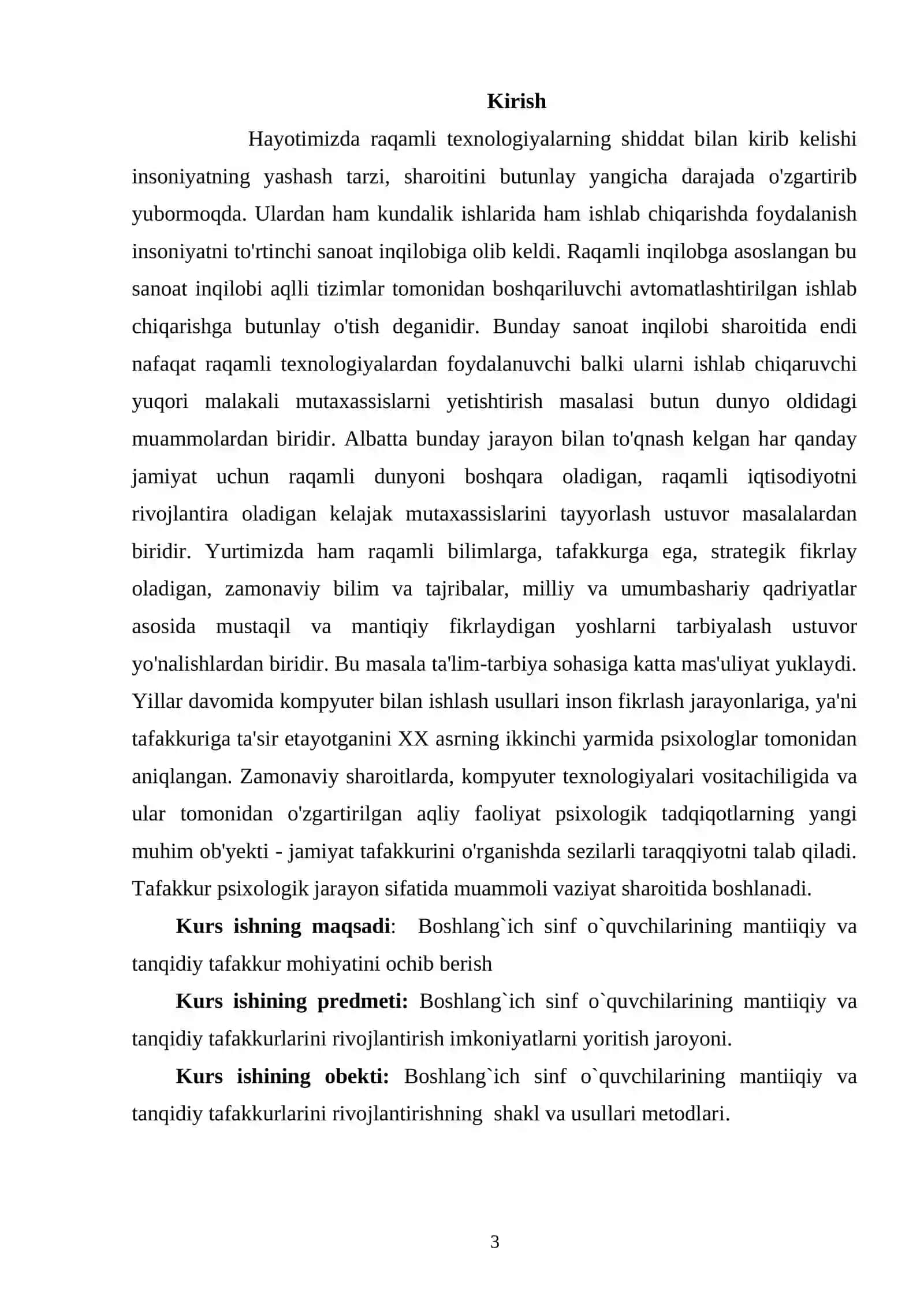 Boshlang'ich sinf o'quvchilarining mantiqiy va tanqidiy tafakkurlarini rivojlantirish 3