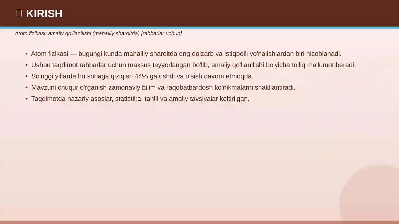 Atom fizikasi: amaliy qo'llanilishi (mahalliy sharoitda) [rahbarlar uchun] 3