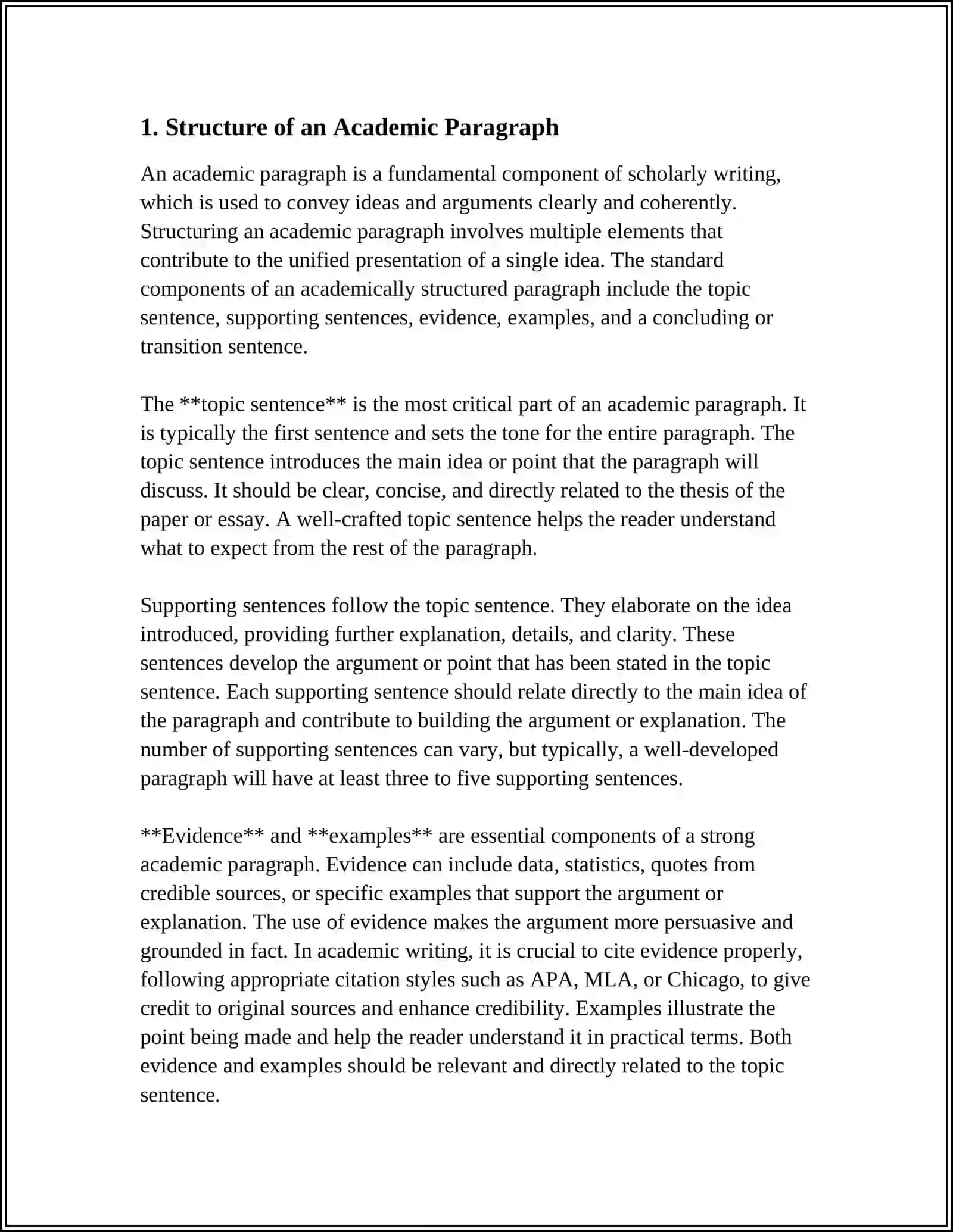 ACADEMIC PARAGRAPHS 3