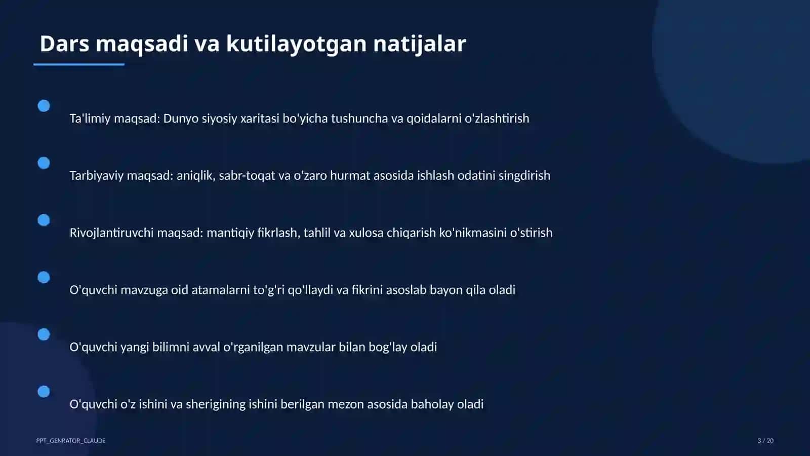 Dunyo siyosiy xaritasi (10-sinf) 3