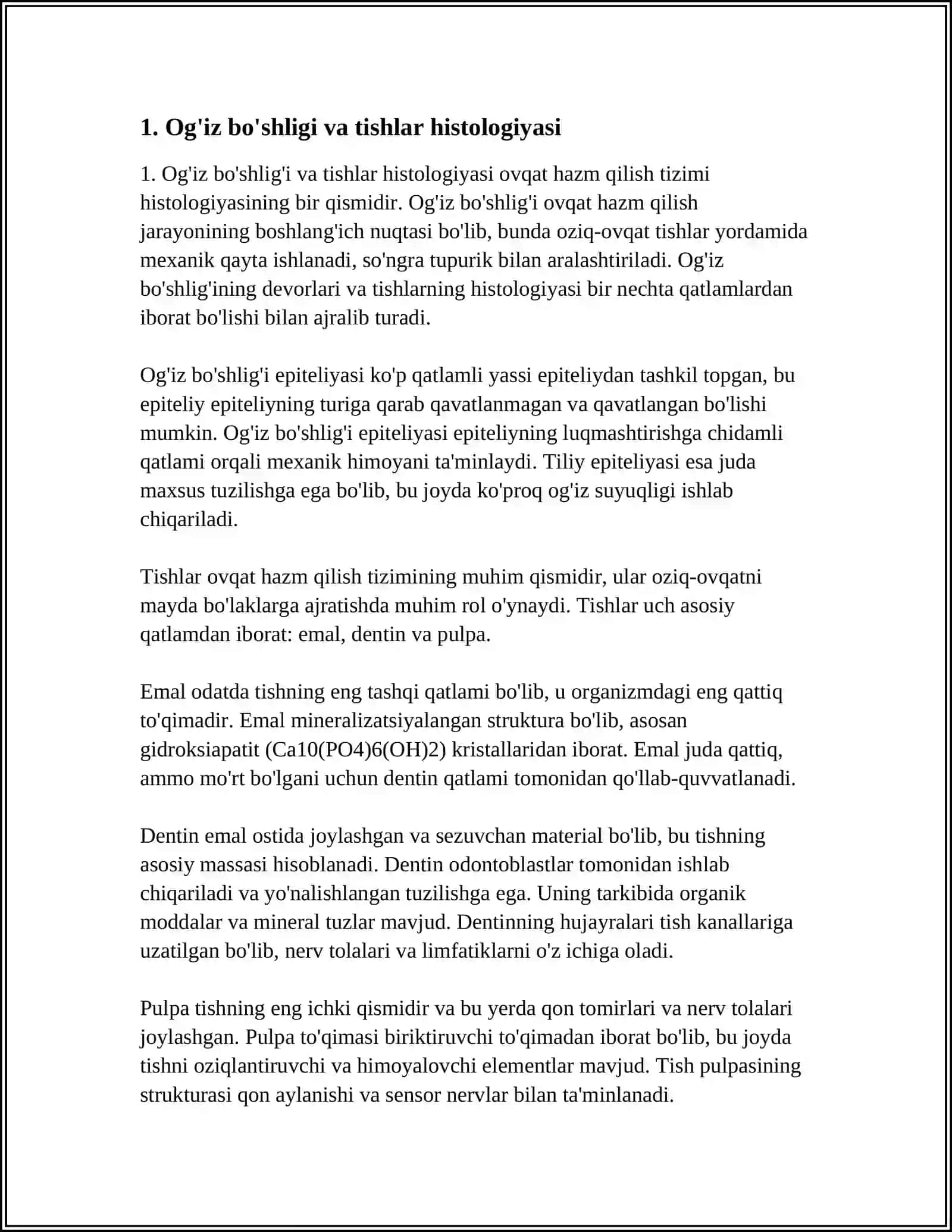 OVQAT HAZM QILISH GISTOLOGIYASI 3