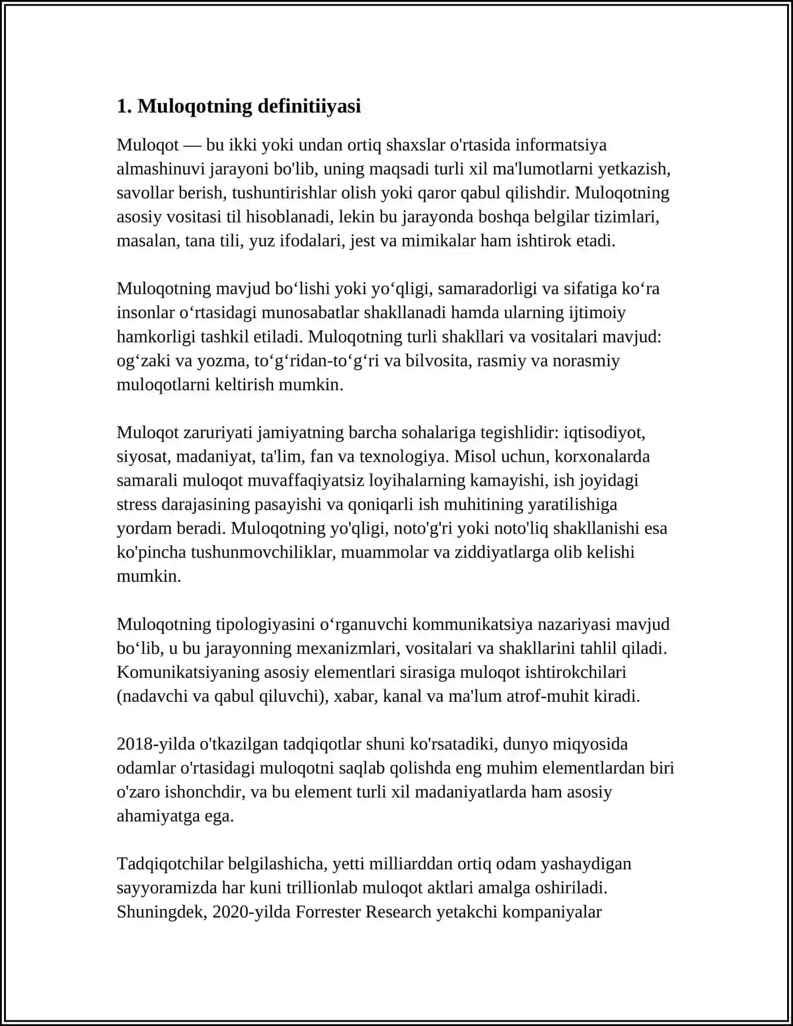 MULOQOT TO'G'RISIDA UMUMIY TUSHUNCHA 3