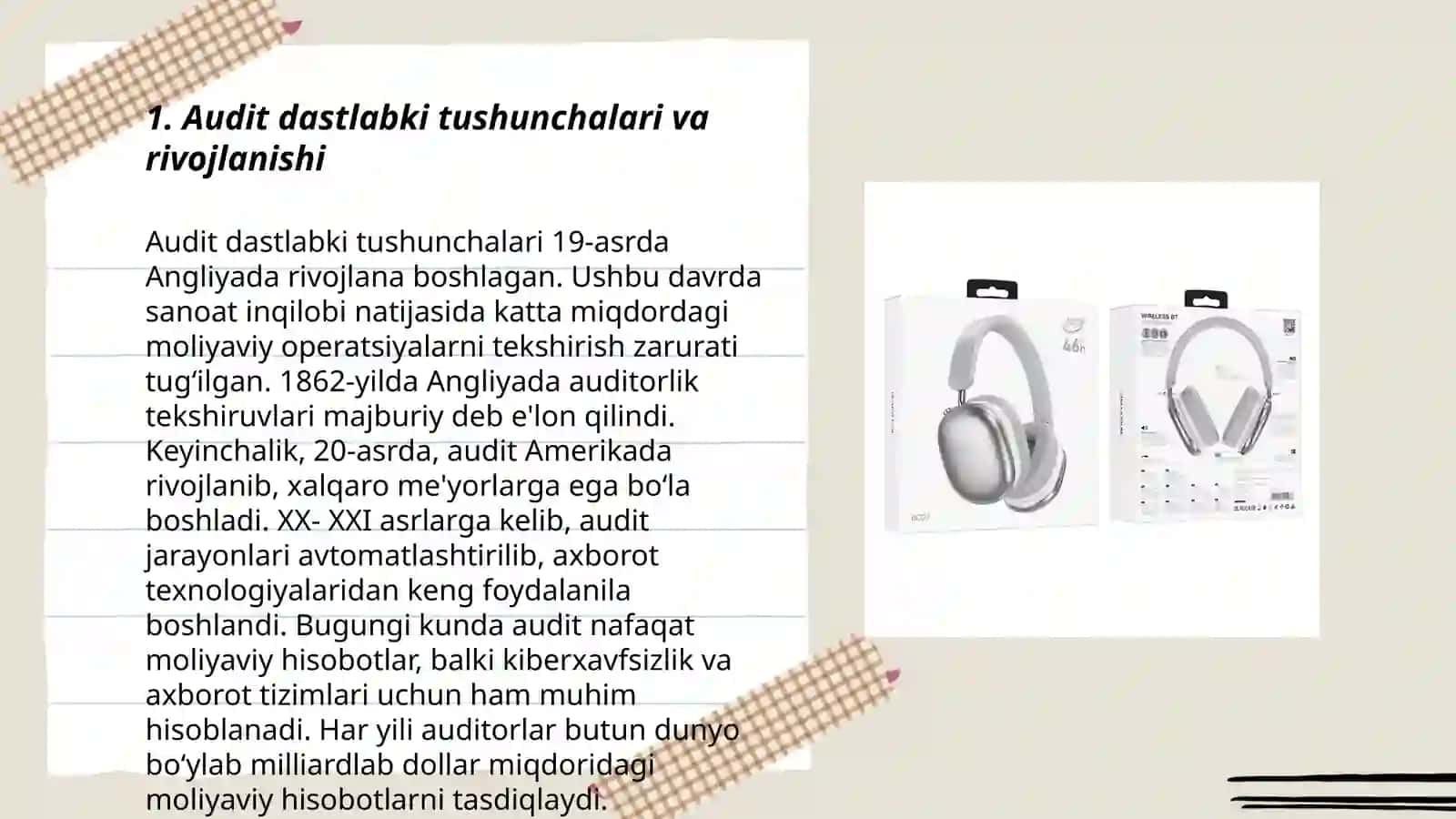 Auditning paydo bo'lishi va rivojlanishi 3