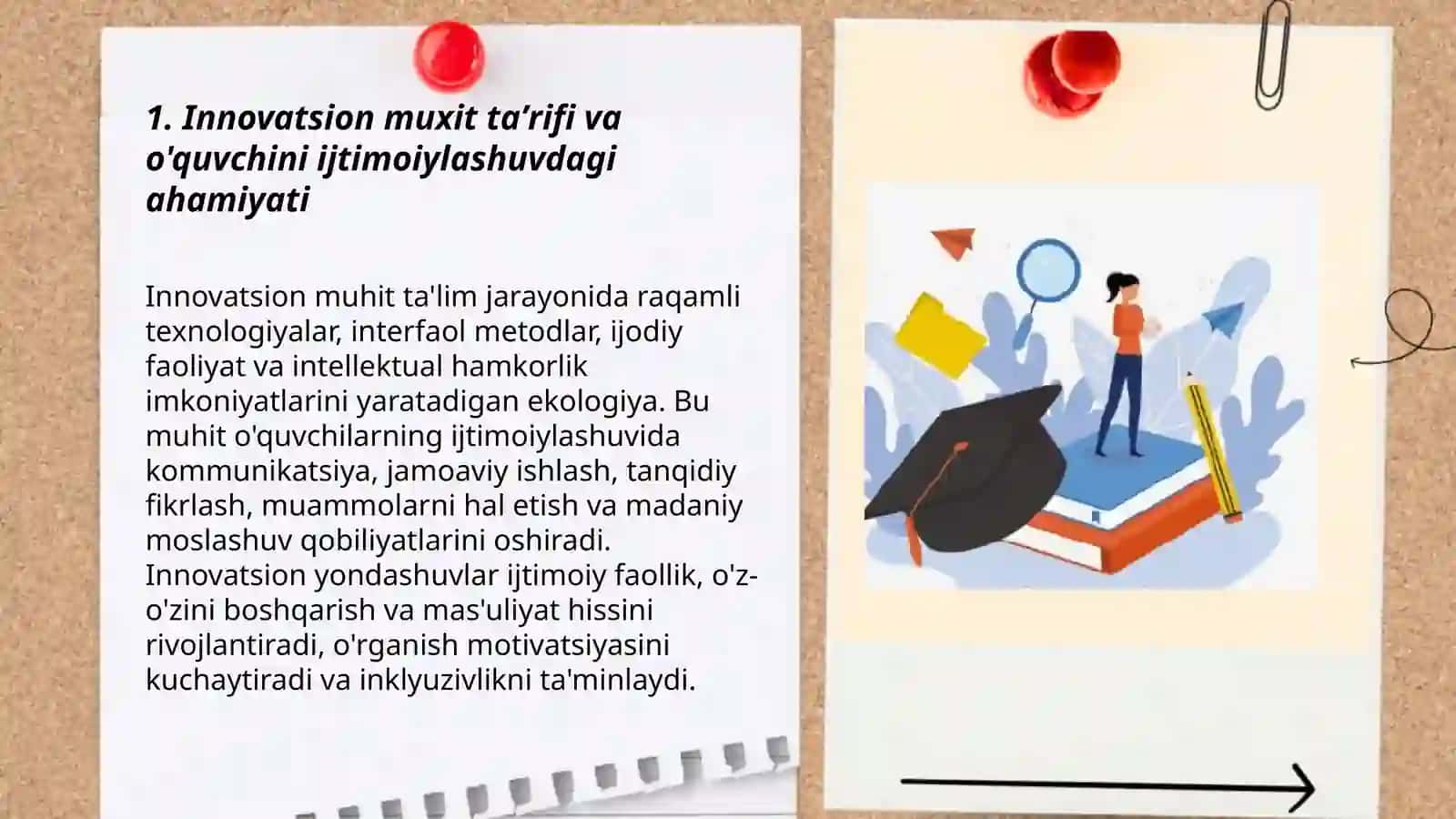 Innovatsion muxit taʼrifi va o'quvchini ijtimoiylashuvdagi ahamiyati 3