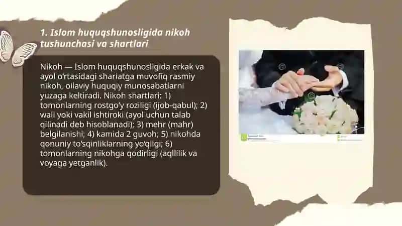 Islom huquqshunosligida oila nikoh taloq idda zihor tushunchalari 3