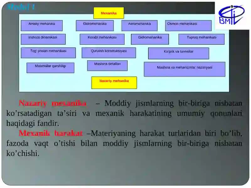 STATIKANING ASOSIY TUSHUNCHALARIВАBOG’LANISHLAR 3
