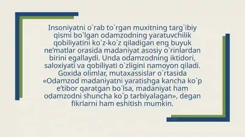 Dunyo xalqlari madaniyatidagi umumiylik va farqlar 3