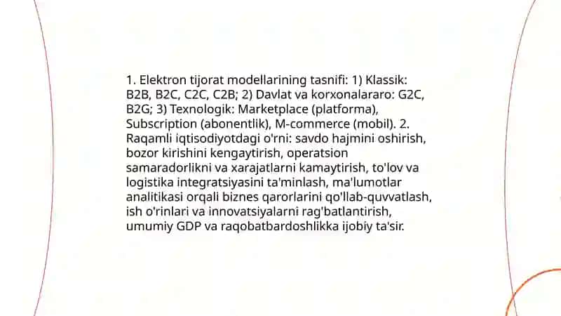 Raqamli iqtisodiyotda elektron tijorat modellari 3