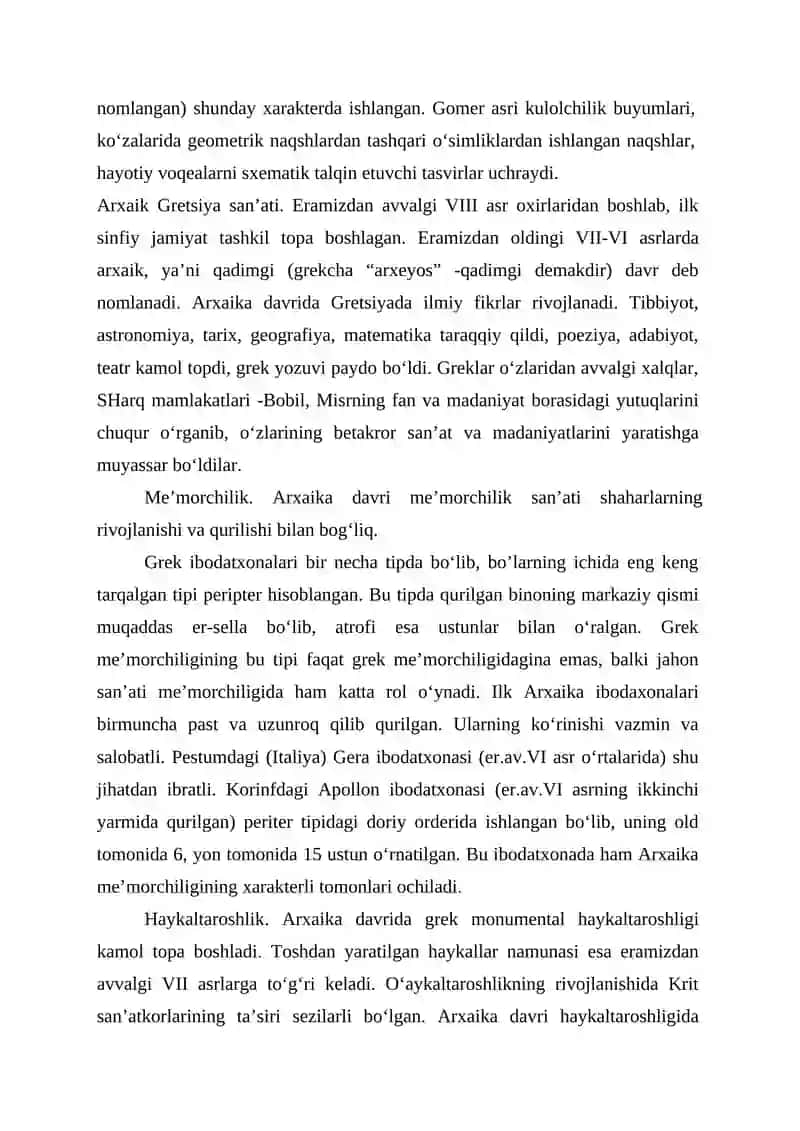 Qadimgi Yevropa antik san`ati 3