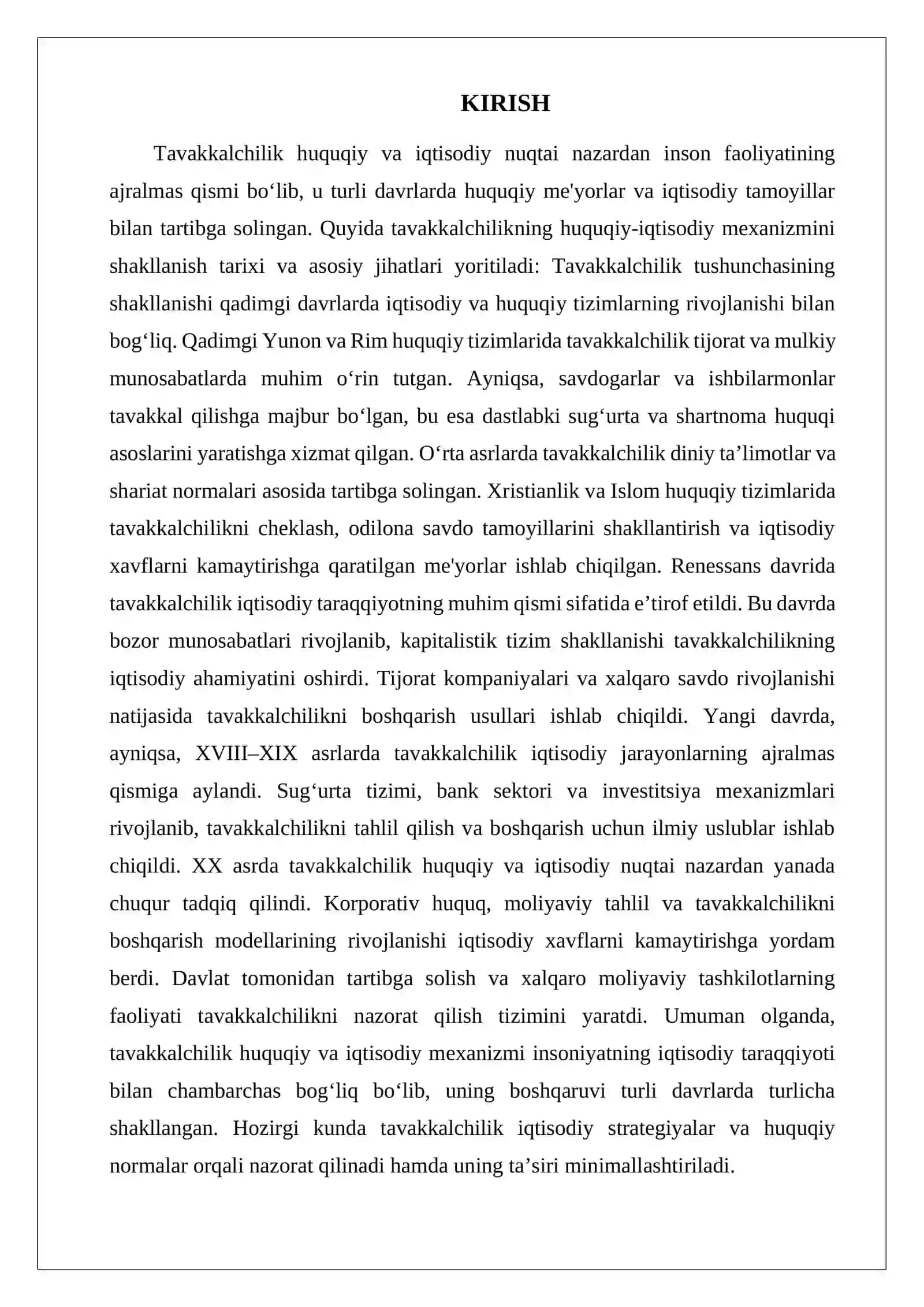 Tavakkchilikni huquqiy — iqtisodiy mexanizmi 3