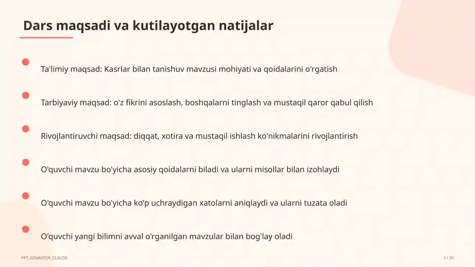 Kasrlar bilan tanishuv (4-sinf) 3
