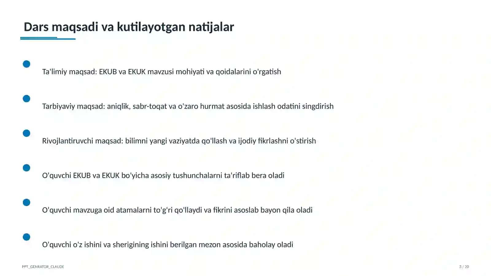 Matematika (5–6) — metodik birlashma uchun 3