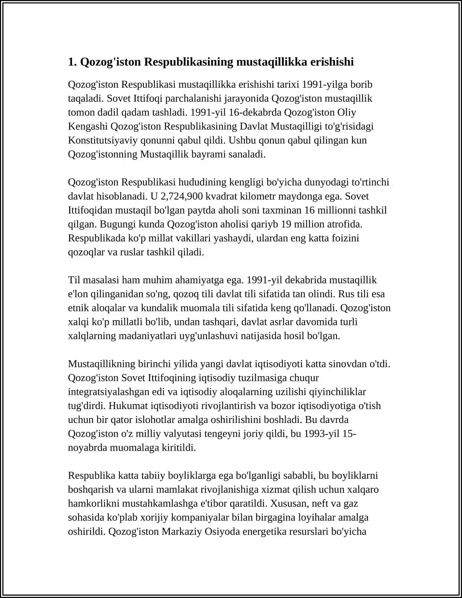 MUSTAQILLIK YILLARIDA QOZOGʻISTON RESPUBLIKASI 2024-2025-o'quv yili 3
