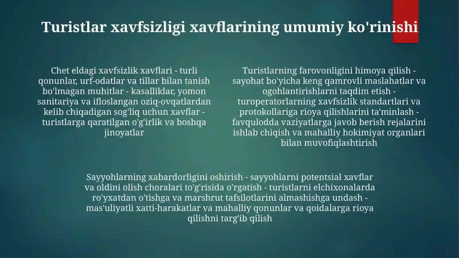 Turoperatorlik Faoliyatida TuristlarXavfsizliginiTaminlash 3