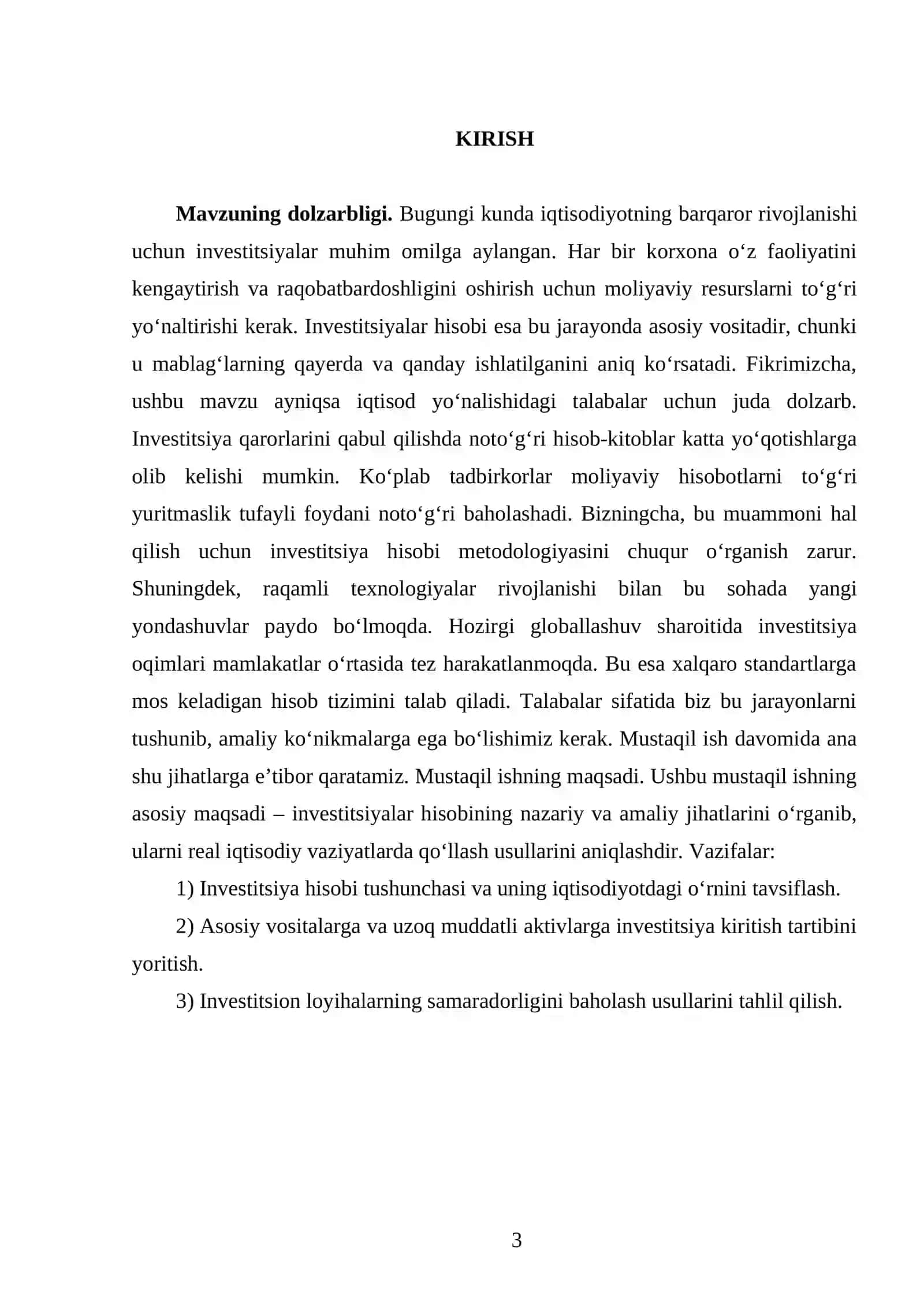 Investitsiyalar hisobi 3