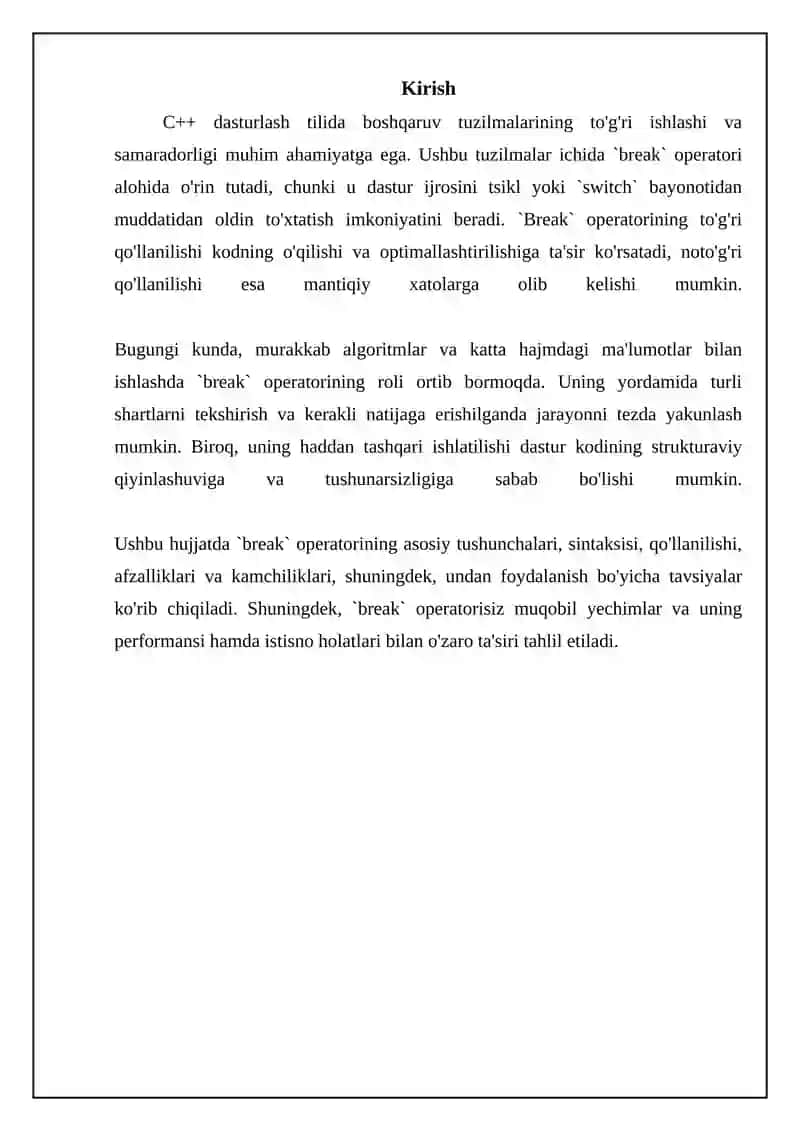 Break operatori c++ 3