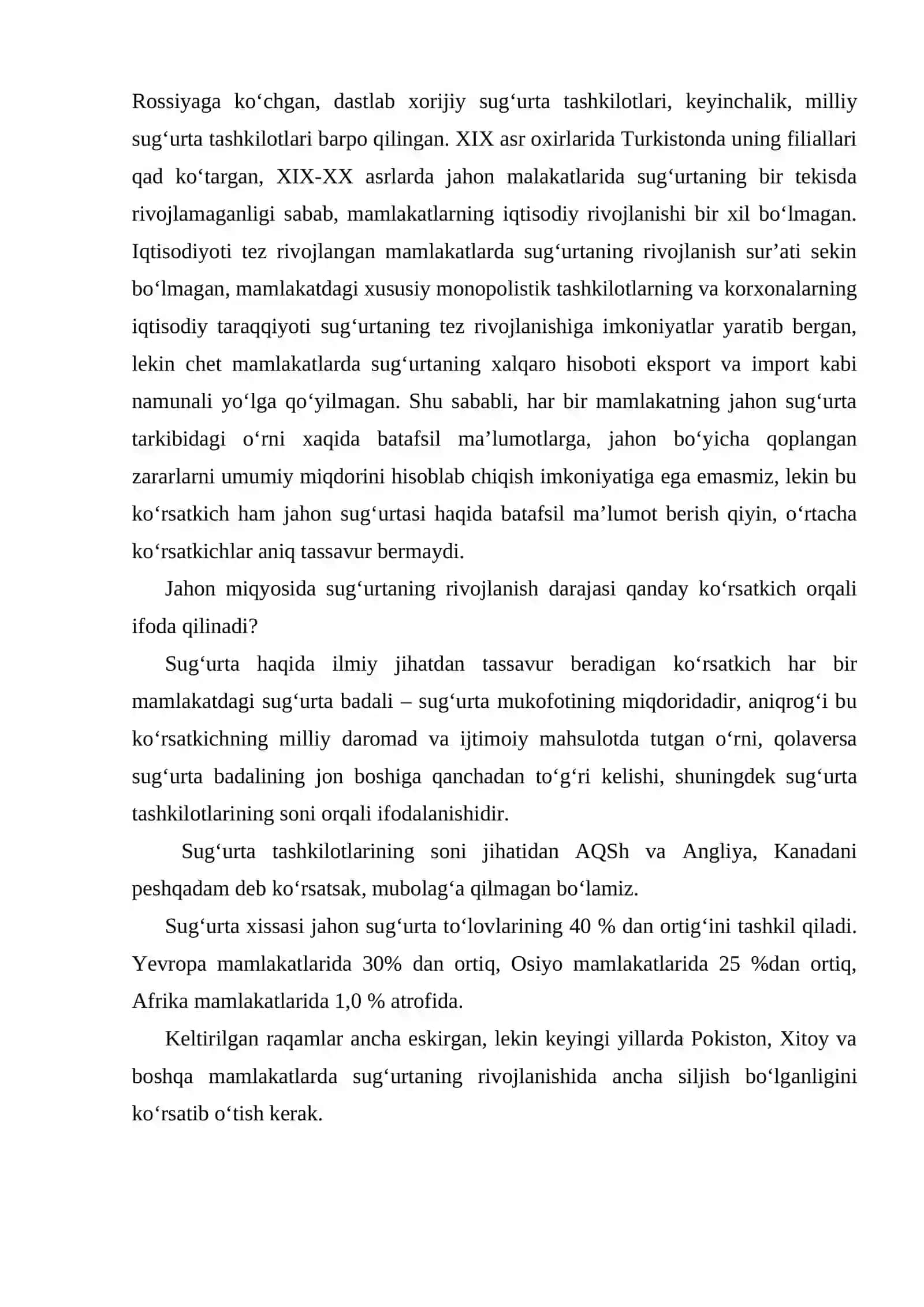 Jahon Mamlakatlari Sug‘urta Tizimi 3