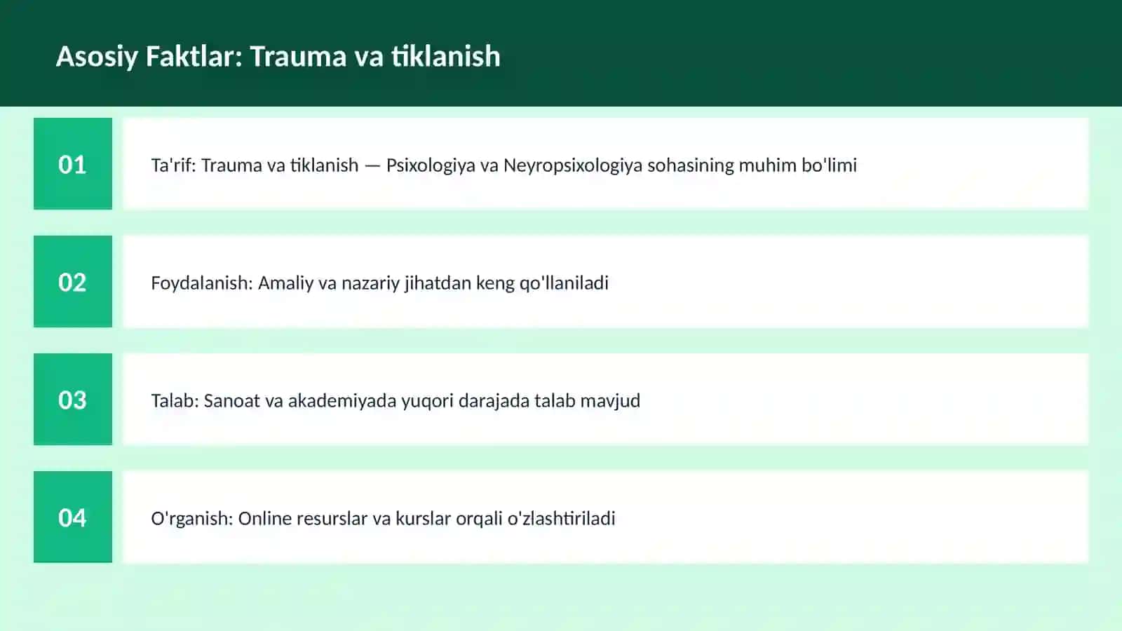 Trauma va tiklanish 3