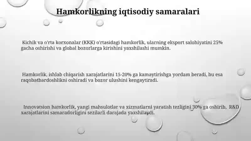 Mujassamlashuv, ixtisoslashuv, kooperatsiya va kombinasyonalashuv 3