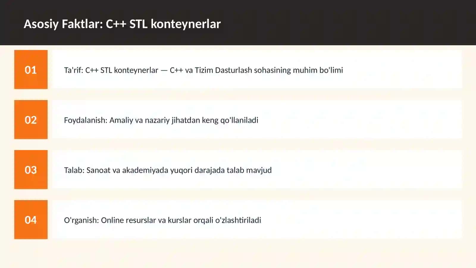 C++ VA TIZIM DASTURLASH 3