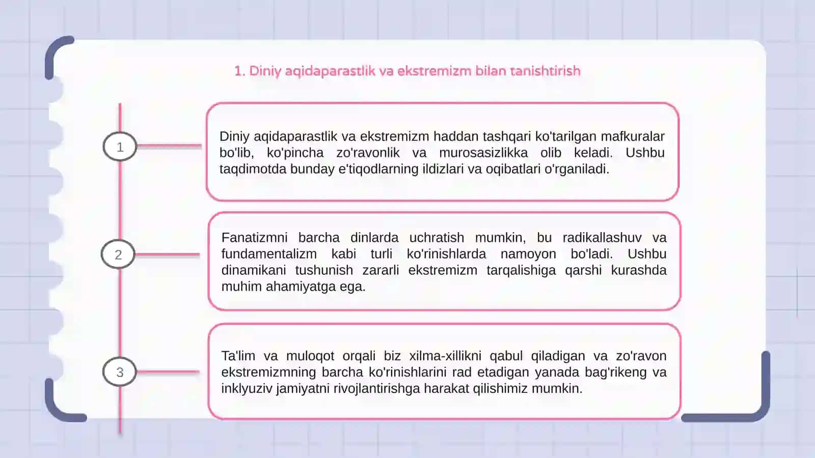 Diniy aqidaparastlik (fanatizm) ekstremizmning paydo bólishining  ijtimoiy tarixiy zaminlari  va rivojlanishi 3