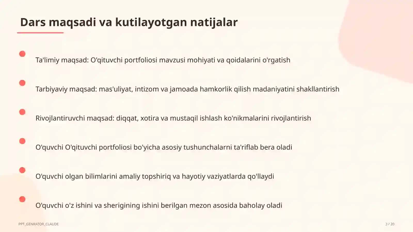 O'qituvchi portfoliosi 3